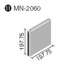 INAX　ミスティネオ 壁用 釉地紋 200角片面取 MN-2060/WJ1