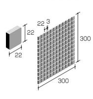 【在庫限り!】　 BM-22-RS-106　 ニッタイ工業株式会社　 ビッツモザイク 22角平(ビッツラスティコ)　 モザイクタイル　