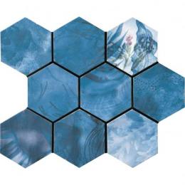 【在庫限りの特価!】　 APC-Z2051-M[2枚セット]　 エスマルタード　 139×160六角形平マット(柄 数十種ランダムミックス)　 名古屋モザイク