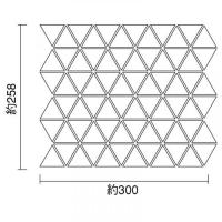 【在庫限り】CLN-007[シート]　名古屋モザイク クロザネイ　43x38三角形特殊面状　 モザイクタイル