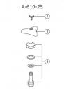 【INAX】A-610-25　 水栓部品　 1/2水栓用ハンドル部(止水用)　