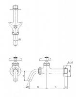 INAX 吐水口回転形胴長横水栓(水用)　LF-7KR-13