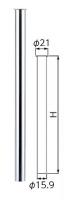 ミヤコ　小便器用パイプ(直管)(16×300)　S60ABT-16×300