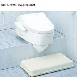 RC-504/BW1+CW-KB31/BW1　和風アタッチメント(陶器製) +シャワートイレKBシリーズセット　LIXIL(INAX)