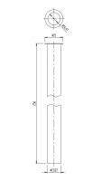 INAX 16mm小便水栓用直管(25cm) UF-111-2(250)