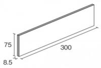 PAM37-10[ケース]　 KYタイル　ペイルミスト　300×75角平タイル|洗面所　トイレ　キッチンにおすすめ|長方形　屋内壁タイル|