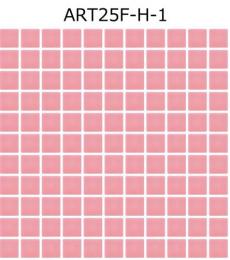 ART25F-H-1　名古屋モザイク　アートモザイク施釉25角 [紙貼り] 　ピンク