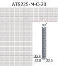 ATS225-M-C-20　名古屋モザイク　アートモザイク施釉22.5角　90°曲り [紙貼り]