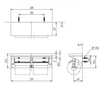 INAX　棚付2連紙巻器 CF-AA64/WA(ホワイト)