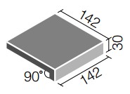 INAX　セラミックプレート Gシリーズ 150mm角 垂れ付き段鼻　PLM-151/62