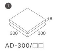 新井窯業 アドリア 300角平(バラ) AD-300/4G