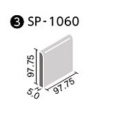 ミスティキラミック マット釉  SPKC‐1060/M42  100mm角片面取