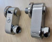 【在庫限り】A-856-1+A-856-2　止水栓逆止弁付脚(水側用)+止水栓逆止弁付脚(湯側用)バス水栓部品