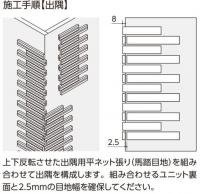 セラヴィオ W(ライン面ボーダー) 出隅用平ネット張り(馬踏目地) HAL-C/CWL-1