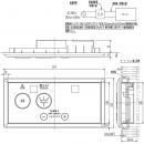 354-1326B-SET　取付板・ビス付大型埋込100Vリモコンセット(男性用)　CWA-118から、吸盤・タイル壁施工用養生カバーを外したもの