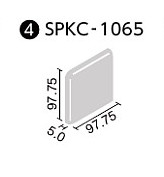 LIXIL　ミスティパレット 100mm角両面取(バラ) ブライト釉　SPKC-1065/B1001