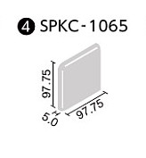 LIXIL　ミスティパレット 100mm角両面取(バラ) ブライト釉　SPKC-1065/B1023