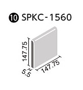 LIXIL　ミスティパレット 150mm角片面取 ブライト釉　(7枚)　SPKC-1560/B1004　ライトグレー