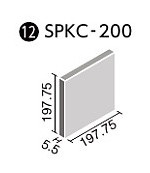 INAX　ミスティパレット 200角平 ブライト釉　(バラ)　SPKC-200/B1002