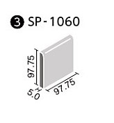 INAX　リーリック　100 ブライト釉　片面取　SP-1060/L301　ベージュ