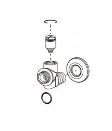 A-4316　止水栓ASSY　小便フラッシュバルブ(UF-3V他)用　LIXIL　INAX