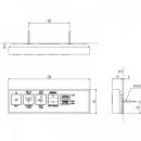 354-1550-SET　シャワートイレUSシリーズ　CW-US211・US210タイプ用リモコン、電池・電池フタ・ホルダー・ビス付
