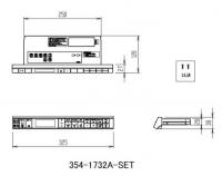 354-1732A-LSET　Nニューパッソ CW-EA23Q-R用インテリアリモコン　使用方法ラベル、電池・ビス付