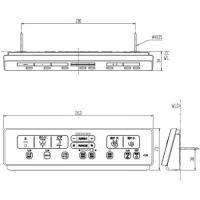 354-1755-SET　アメージュZAシャワートイレ DT-ZA252・DT-ZA282用壁リモコンキット　電池・ビス付