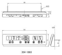 354-1863-SET　シャワートイレ　CW-KA31Qタイプ用　壁リモコンキット　電池・ビス付