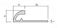 INAX(LIXIL) 装飾見切り材(壁用) 壁見切り8R SM-2700R/S-8(シルバー)