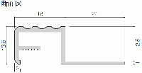 INAX(LIXIL) 装飾見切り材(床用) ステップ用見切り材 SM-2700F/MS(マットシルバー)