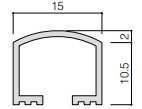 INAX(LIXIL) 装飾見切り材(壁用) 壁見切りU SM-2700U/PG-15(ゴールド)