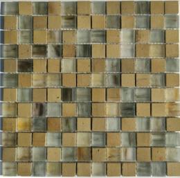 【アウトレット】 MOMEN　Ash/Indium[シート] 320×320mm　 モザイクタイル　