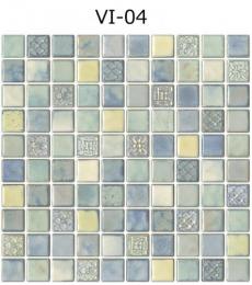 VI-04  【5シートセット】　ラスティカビスタ　28角表紙貼り　【名古屋モザイク　ルーメンと同一商品】　モザイクタイル
