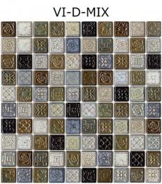VI-D-MIX  【5シートセット】　ラスティカビスタ　28角表紙貼り　【名古屋モザイク　ルーメンと同一商品】　モザイクタイル