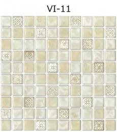 VI-11  【5シートセット】　ラスティカビスタ　28角表紙貼り　【名古屋モザイク　ルーメンと同一商品】　モザイクタイル