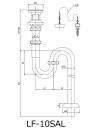 ゴム栓式排水Sトラップ　LF-10SAL