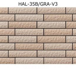 HAL-35B/GRA-V3[シート]　 セラヴィオグランA　 ボーダーネット張り[岩肌面](馬踏目地)　 外装壁タイル[はるかべ工法用]