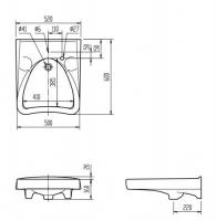 L-364AG/LW1 (ミスティホワイト)　身体障害者用洗面器　