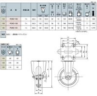 PCKCタイプ　静流タイプ　サイズ100mm　固定キャスター　PCKC-100