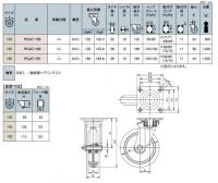 PCJCタイプ　静流タイプ　サイズ125mm　旋回キャスター　PCJC-125