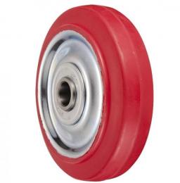 SRタイプ　車輪　サイズ150mm　鋼板製ポリブタジェン赤ゴム　SR-150