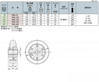 PNAタイプ　車輪　サイズ100mm 樹脂製ポリブタジェンゴム車輪(滑り軸受け) PNA-100