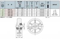 PNUタイプ　車輪　サイズ150mm 樹脂製ウレタンゴム車輪 PNU-150