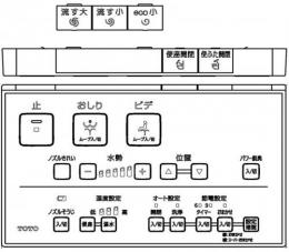 TCM4217　TOTO　ウォシュレットリモコン　流すボタンあり(TCF8E567、TCF8E567AK用)