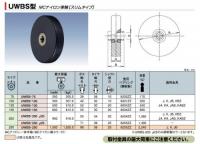 UWBSタイプ　車輪　サイズ150mm MCナイロン車輪(スリムタイプ)　UWBS-150