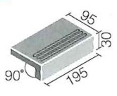 INAX　ブリケージ 200×100mm角垂れ付き段鼻(外床タイプ)　IF-201/BA-12