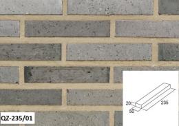　 【在庫限り/アウトレット】QZ-235/01[ケース/40枚入り]　 シャンハイブルー　 スライスレンガ　アイコットリョーワ　　バラタイル　