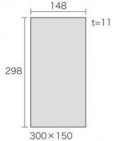 TPR-400/300×150[バラ]　テフラ　300×150平(厚さ11mm)　屋内壁・屋外壁　タイル