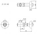 【LIXIL】アングル形止水栓 化粧台部材 LF-3FK-MB